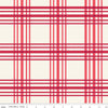 SALE Heirloom Red Plaid C14344 Cream - Riley Blake Designs - Quilting Cotton Fabric
