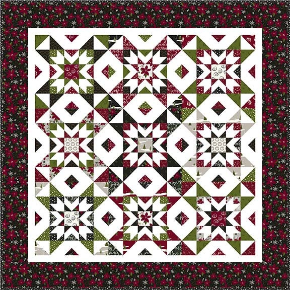 SALE Nesting Stars Quilt PATTERN P144 by Primrose Cottage Quilts - Riley Blake Designs - Instructions Only - Pieced Fat Quarter Friendly