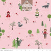 To Grandmother's House Through the Woods Main Pink Little Red Riding Hood Fabric - C14370 - Riley Blake Quilting Cotton Fabric