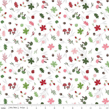 To Grandmother's House Foraging in the Forest C14371 Cloud - Riley Blake Designs - Little Red Riding Hood - Quilting Cotton Fabric