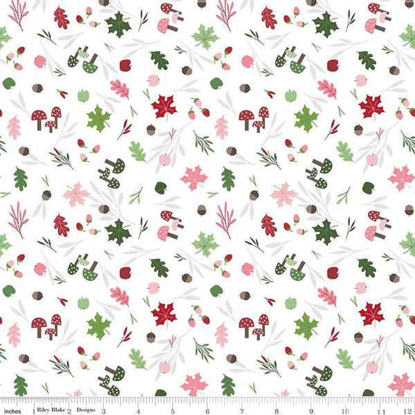 To Grandmother's House Foraging in the Forest C14371 Cloud by Riley Blake Designs - Little Red Riding Hood - Quilting Cotton Fabric