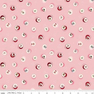 To Grandmother's House Character Cameo C14372 Pink - Riley Blake Designs - Little Red Riding Hood - Quilting Cotton Fabric