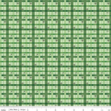 SALE To Grandmother's House Lumberjack Plaid C14374 Green - Riley Blake Designs - Little Red Riding Hood - Quilting Cotton Fabric