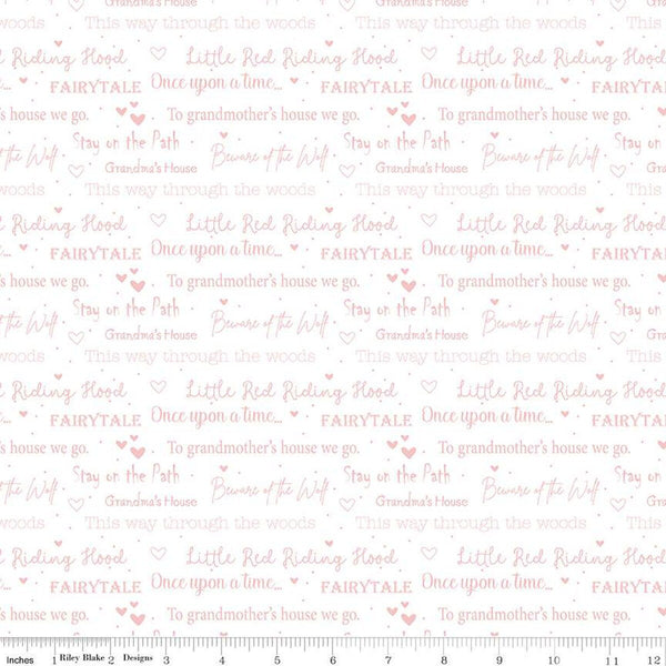 To Grandmother's House Little Red Storybook C14375 Cloud by Riley Blake Designs - Little Red Riding Hood - Quilting Cotton Fabric