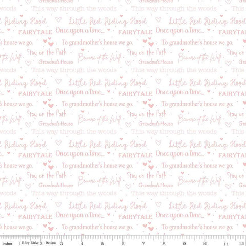 SALE To Grandmother's House Little Red Storybook C14375 Cloud by Riley Blake Designs - Little Red Riding Hood - Quilting Cotton Fabric