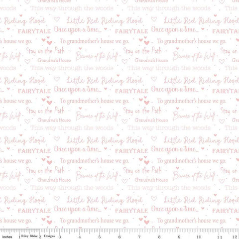 To Grandmother's House Little Red Storybook C14375 Cloud by Riley Blake Designs - Little Red Riding Hood - Quilting Cotton Fabric