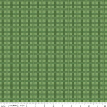 SALE To Grandmother's House Basket Weave C14376 Grass - Riley Blake Designs - Little Red Riding Hood - Quilting Cotton Fabric