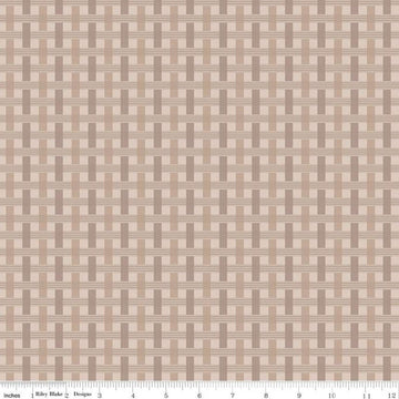 10" End of Bolt - To Grandmother's House Basket Weave C14376 Harvest - Riley Blake Designs - Little Red Riding Hood - Quilting Cotton Fabric