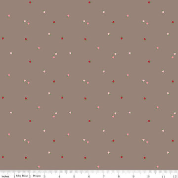 To Grandmother's House Bit of Berries C14377 Pewter - Riley Blake Designs - Little Red Riding Hood - Quilting Cotton Fabric