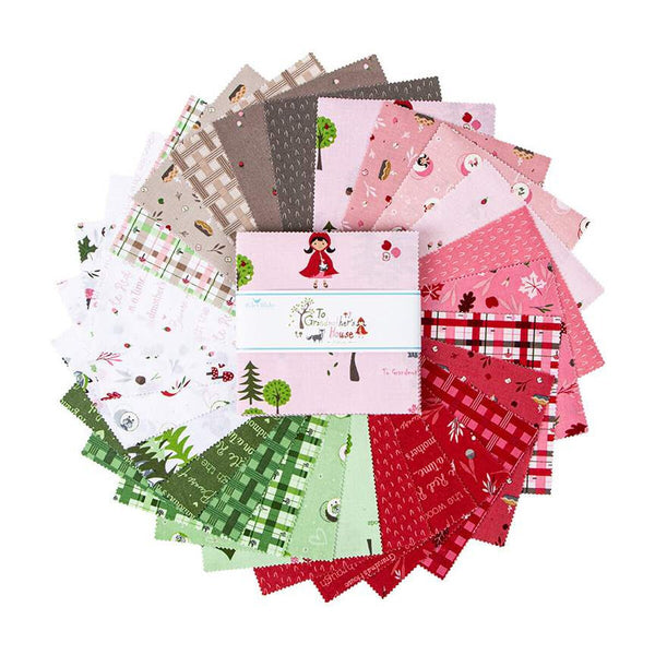 SALE To Grandmother's House Charm Pack 5" Stacker Bundle - Riley Blake Designs - 42 piece Precut Pre cut - Quilting Cotton Fabric