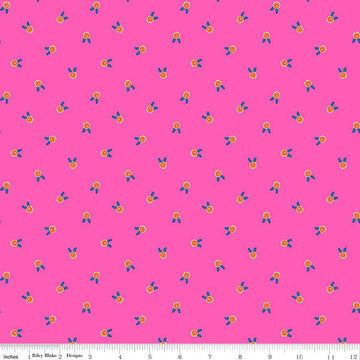 SALE Splendid Flowers C14314 Hot Pink - Riley Blake Designs - Floral - Quilting Cotton Fabric
