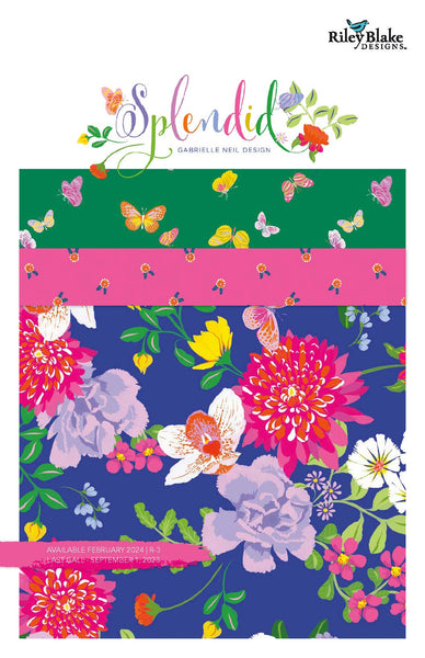 Splendid Charm Pack 5" Stacker Bundle - Riley Blake Designs - 42 piece Precut Pre cut - Quilting Cotton Fabric