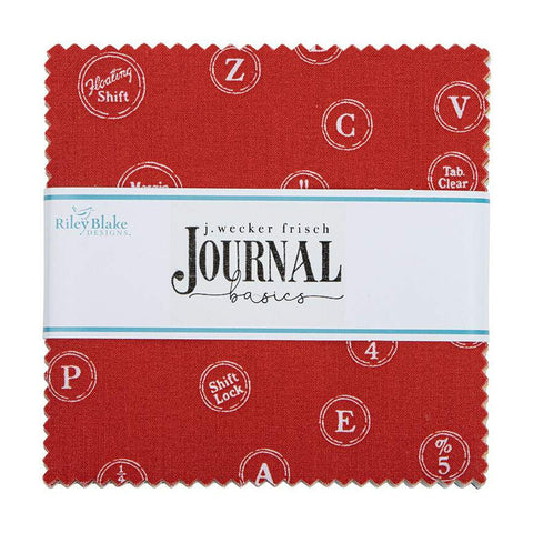 SALE Journal Basics Charm Pack 5" Stacker Bundle - Riley Blake Designs - 42 piece Precut Pre cut - J. Wecker Frisch - Quilting Cotton Fabric