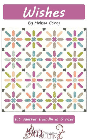 SALE Wishes Quilt PATTERN P125 by Melissa Corry - Riley Blake Designs - INSTRUCTIONS Only - Fat Quarter Friendly - Multiple Sizes