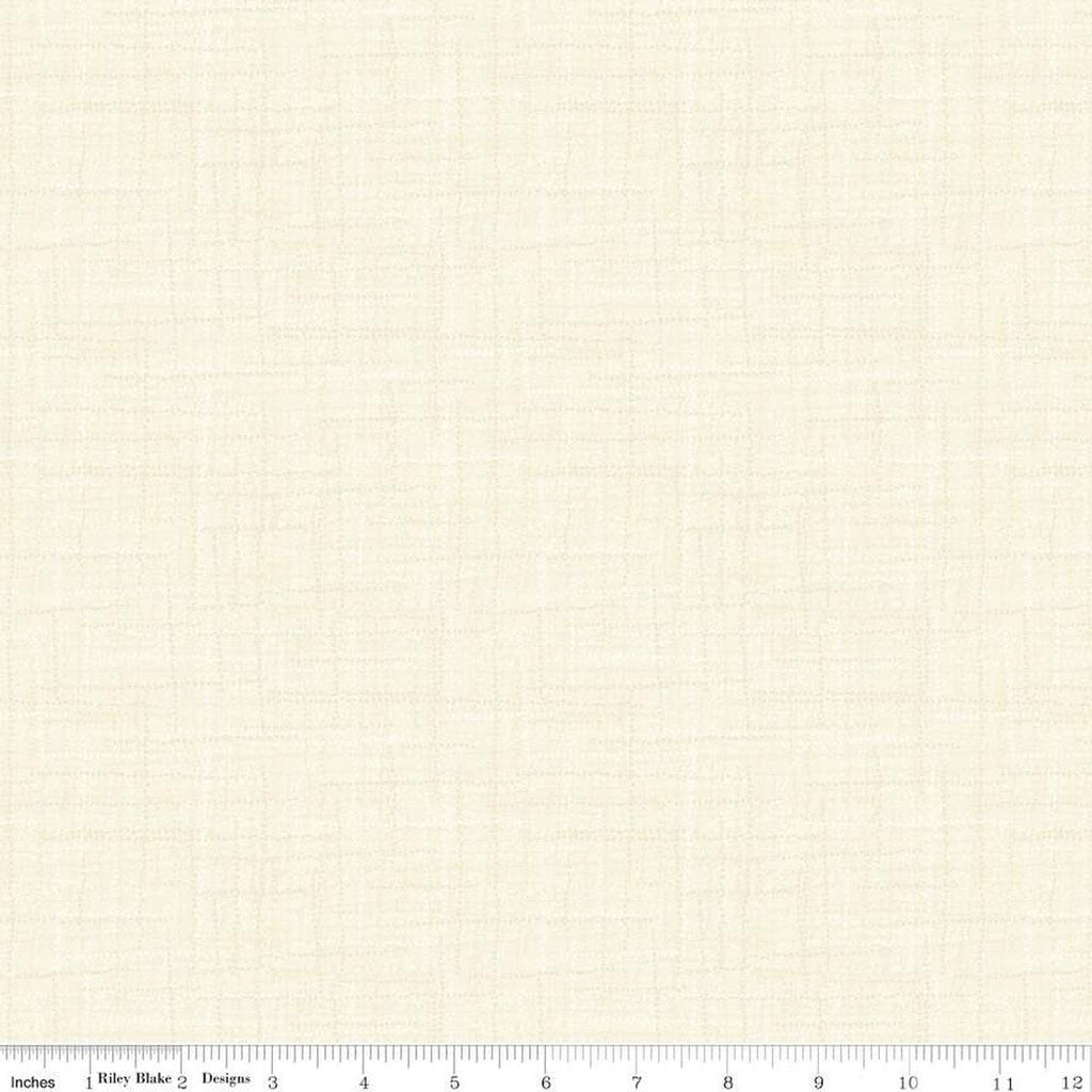 Grasscloth Cottons C780 Vanilla - Riley Blake Designs - Woven Look Basic - Quilting Cotton Fabric