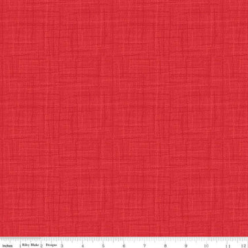 SALE Grasscloth Cottons C780 Red - Riley Blake Designs - Woven Look Basic - Quilting Cotton Fabric