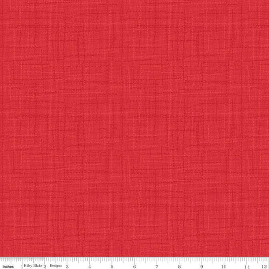SALE Grasscloth Cottons C780 Red - Riley Blake Designs - Woven Look Basic - Quilting Cotton Fabric