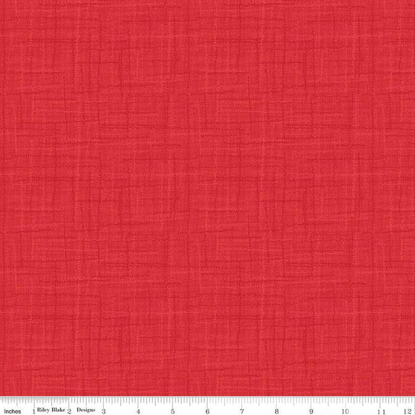 SALE Grasscloth Cottons C780 Red - Riley Blake Designs - Woven Look Basic - Quilting Cotton Fabric