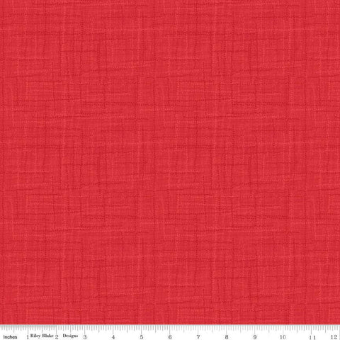 SALE Grasscloth Cottons C780 Red - Riley Blake Designs - Woven Look Basic - Quilting Cotton Fabric