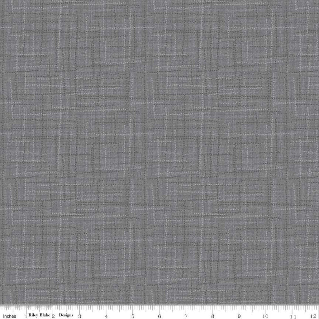SALE Grasscloth Cottons C780 Gray - Riley Blake Designs - Woven Look Basic - Quilting Cotton Fabric