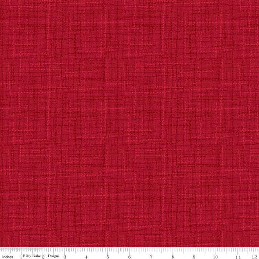 SALE Grasscloth Cottons C780 Cranberry - Riley Blake Designs - Woven Look Basic - Quilting Cotton Fabric