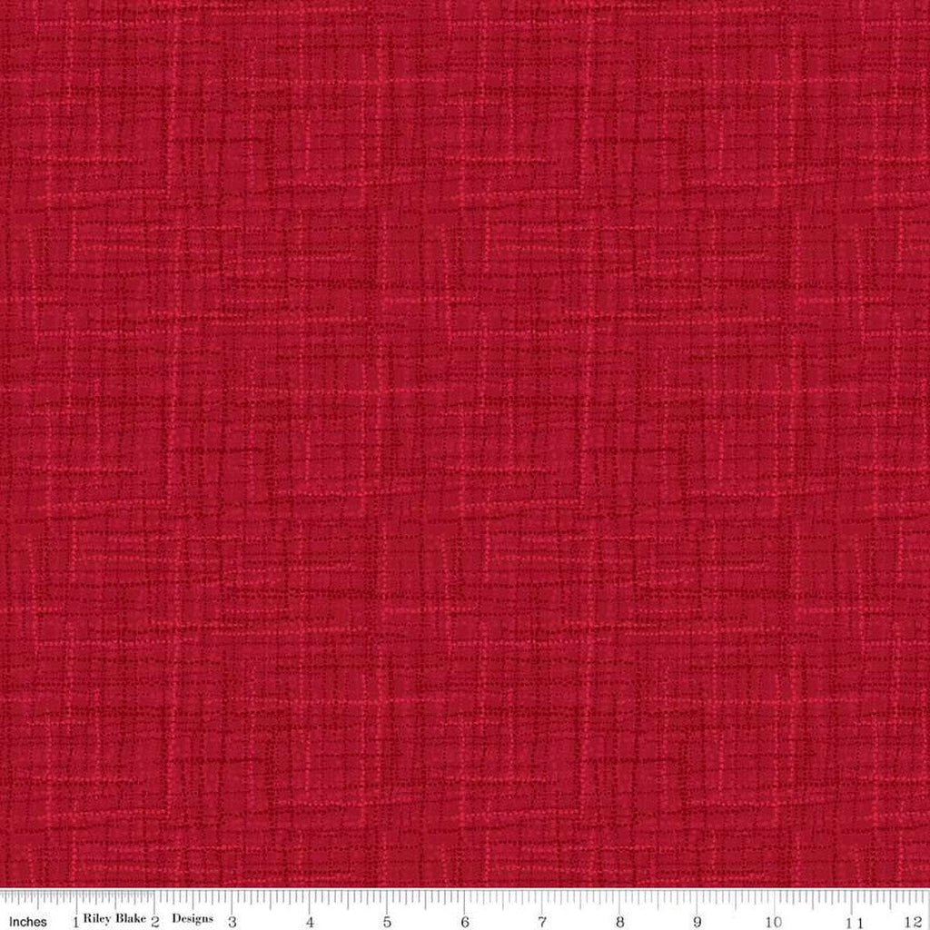 SALE Grasscloth Cottons C780 Cranberry - Riley Blake Designs - Woven Look Basic - Quilting Cotton Fabric