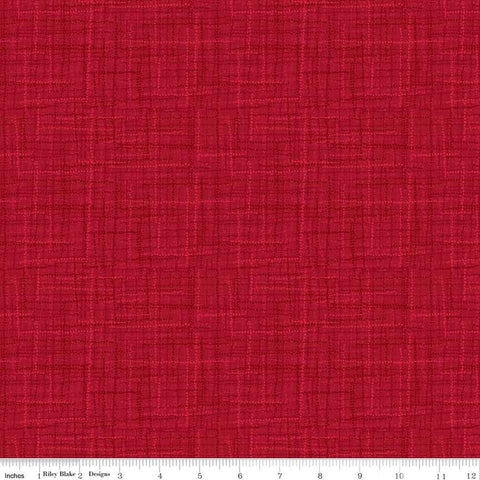 SALE Grasscloth Cottons C780 Cranberry - Riley Blake Designs - Woven Look Basic - Quilting Cotton Fabric