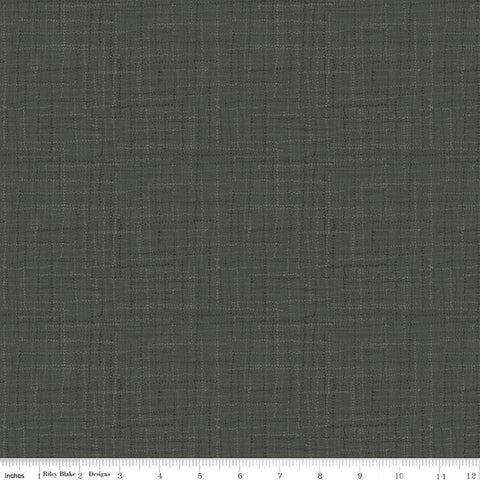 SALE Grasscloth Cottons C780 Charcoal - Riley Blake Designs - Woven Look Basic - Quilting Cotton Fabric
