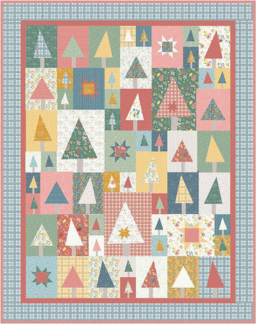 Pine Hollow Patchwork Forest Quilt PATTERN P123 - Amy Smart - Riley Blake - INSTRUCTIONS Only - Fat Quarter Friendly Throw Twin