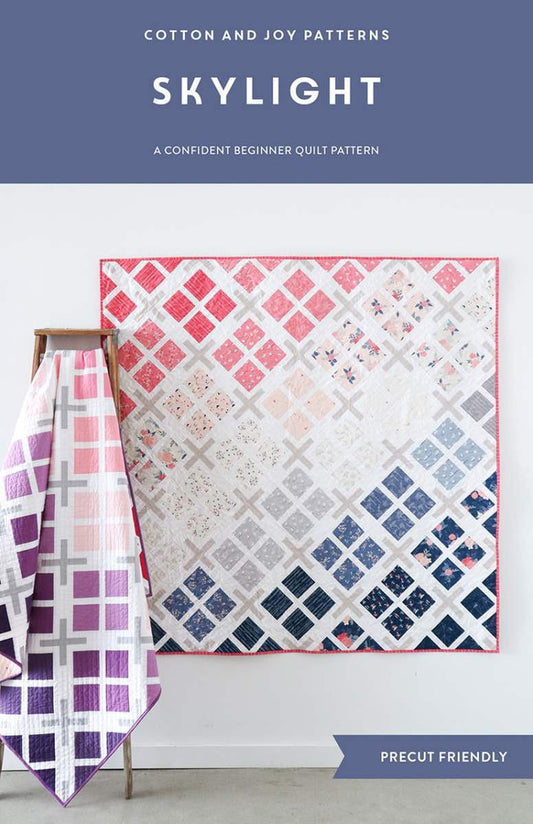 SALE Skylight Quilt PATTERN - Fran Gulick - Riley Blake Designs - Geometric Squares - INSTRUCTIONS Only