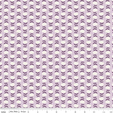 Let It Bloom Flower Path C14284 Lilac by Riley Blake Designs - Floral Flowers - Quilting Cotton Fabric