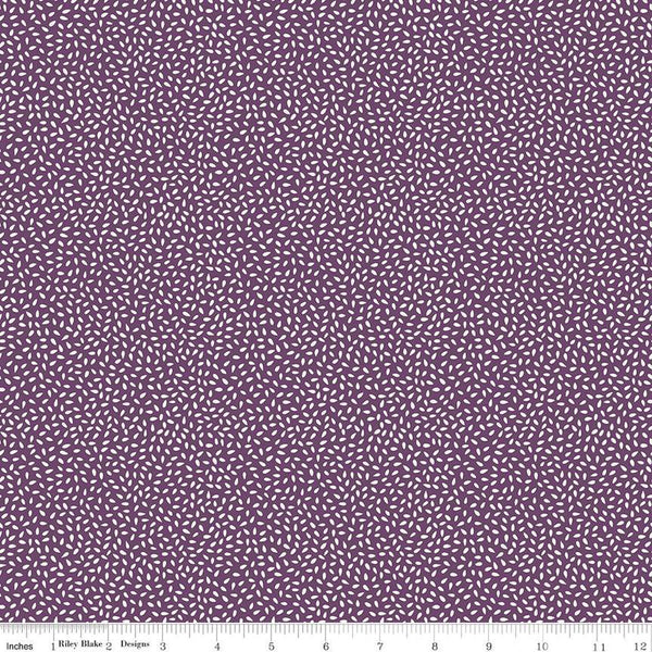 Let It Bloom Seeds C14285 Purple by Riley Blake Designs - Cream Seeds on Purple - Quilting Cotton Fabric