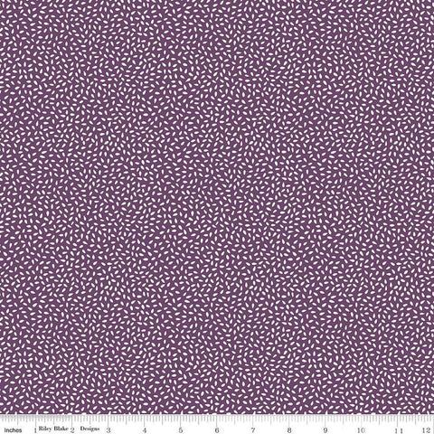 SALE Let It Bloom Seeds C14285 Purple by Riley Blake Designs - Cream Seeds on Green - Quilting Cotton Fabric