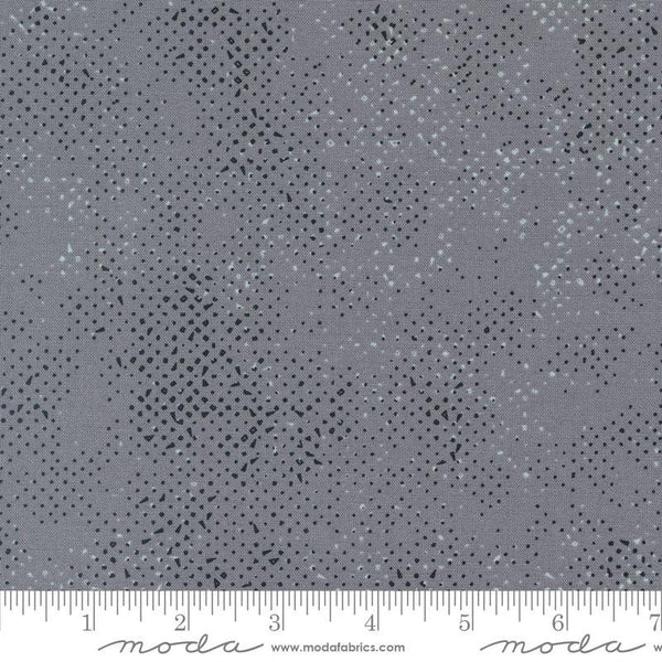 SALE Spotted 1660 Aluminium - Moda Fabrics - Semi-Solid Gray - Quilting Cotton Fabric