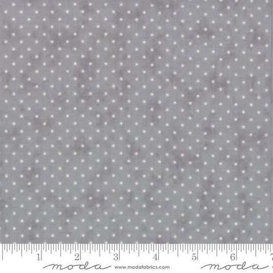 DEAL Essential Dots 8654 Silver - Moda Fabrics - Polka Dot Dotted - Quilting Cotton Fabric
