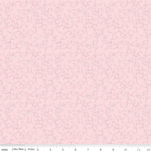 Tulip Cottage Vines C14263 Pink by Riley Blake Designs - Floral Flowers Leaves - Quilting Cotton Fabric