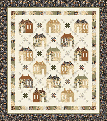 Maisons de Patchwork Quilt Boxed Kit KT-14230 - Riley Blake - Box Pattern Fabric - The Old Garden - Quilting Cotton Fabric