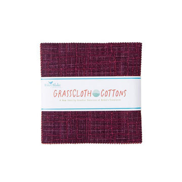 Grasscloth Cottons Charm Pack 5" Stacker Bundle - Riley Blake Designs - 42-Piece Precut  - Basic - Quilting Cotton Fabric