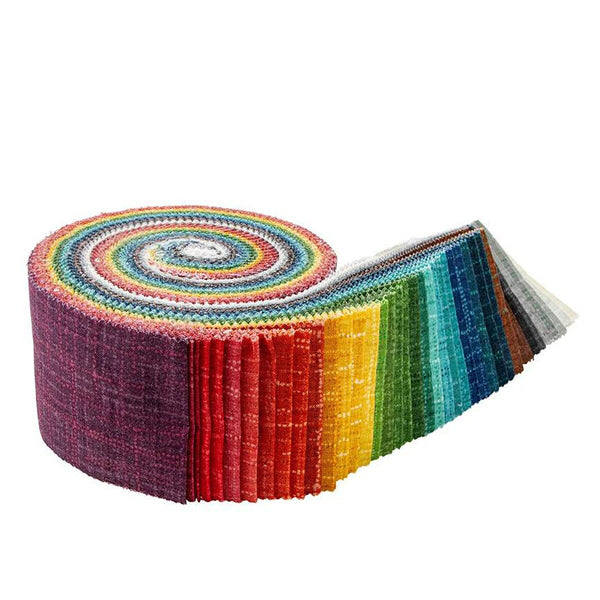 SALE Grasscloth Cottons 2.5 Inch Rolie Polie Jelly Roll 40 pieces - Riley Blake - Precut Pre cut Bundle - Basic - Quilting Cotton Fabric