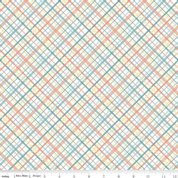 Sunshine and Sweet Tea Summer Plaid C14324 Multi by Riley Blake Designs - Diagonal - Quilting Cotton Fabric