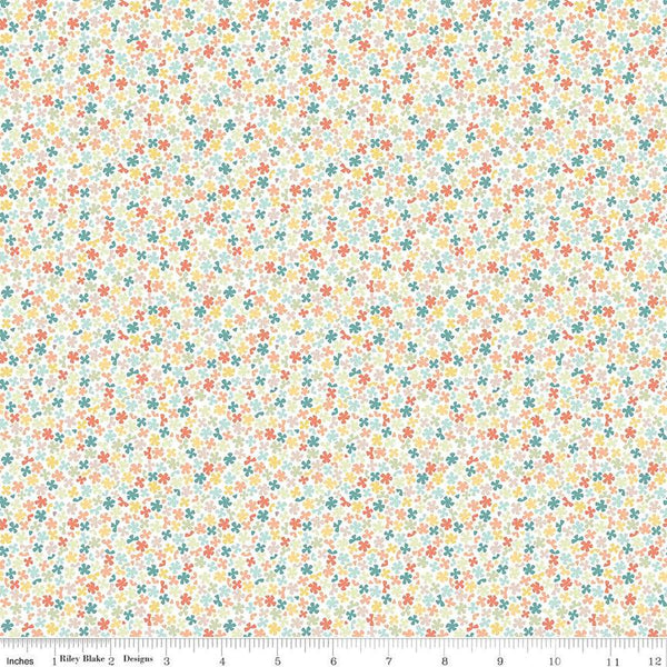 Sunshine and Sweet Tea Sweet Alyssum C14326 White by Riley Blake Designs - Floral Flowers - Quilting Cotton Fabric