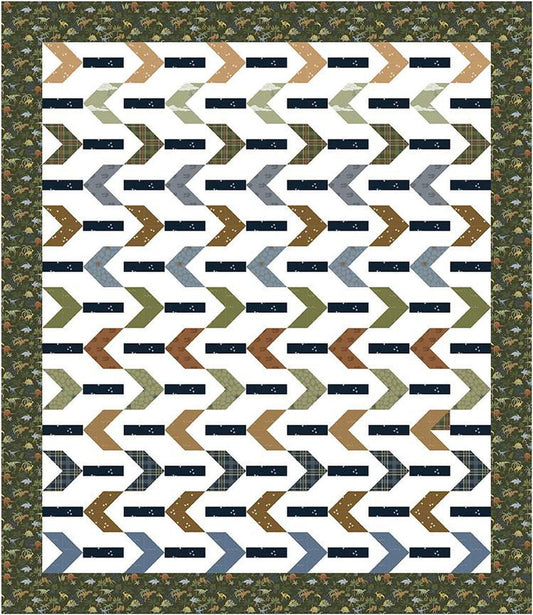 SUPER DEAL! Trackways Quilt PATTERN P156 - Amanda Niederhauser - Riley Blake Designs - Instructions Only - Pieced Fat Eighth Friendly