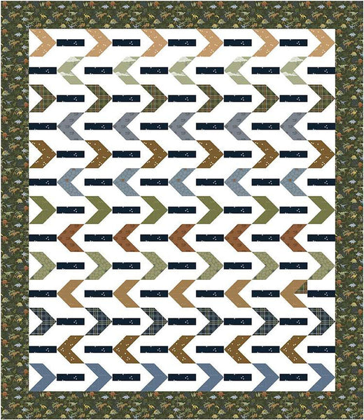 SALE Trackways Quilt PATTERN P156 by Amanda Niederhauser - Riley Blake Designs - Instructions Only - Pieced Fat Eighth Friendly