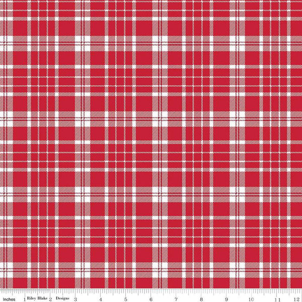 American Beauty Plaid C14443 Red by Riley Blake Designs - Patriotic - Quilting Cotton Fabric