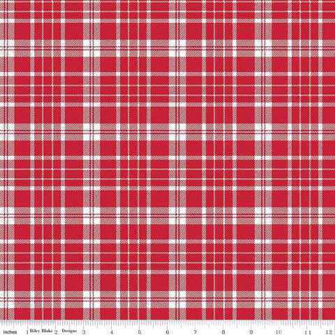 American Beauty Plaid C14443 Red by Riley Blake Designs - Patriotic - Quilting Cotton Fabric