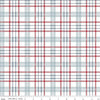 22" End of Bolt - American Beauty Plaid C14443 Storm - Riley Blake Designs - Patriotic - Quilting Cotton Fabric