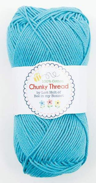 Lori Holt Chunky Thread STCT-8522 Aqua - Riley Blake - 100% Cotton Sport Weight Yarn - 50 Grams - Approx 140 Yards or 128 Meters