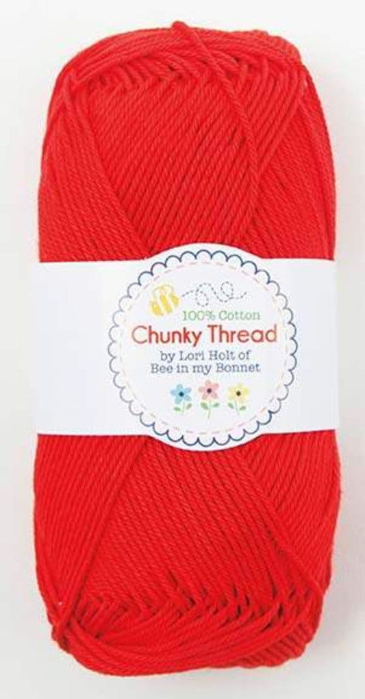 DEAL Lori Holt Chunky Thread STCT-8525 Red - Riley Blake - 100% Cotton Sport Weight Yarn - 50 Grams - Approx 140 Yards or 128 Meters
