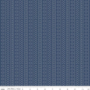 SALE American Beauty Stripe C14447 Navy - Riley Blake Designs - Patriotic Stripes Striped - Quilting Cotton Fabric