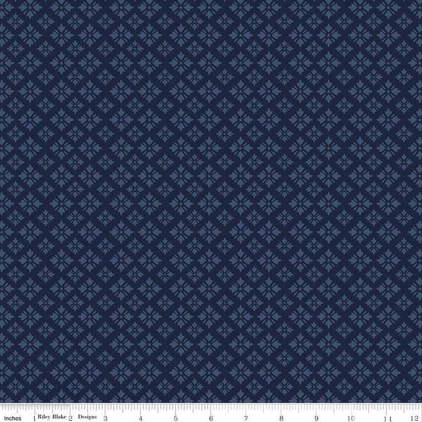 American Beauty Geo C14448 Navy by Riley Blake Designs - Patriotic Geometric - Quilting Cotton Fabric